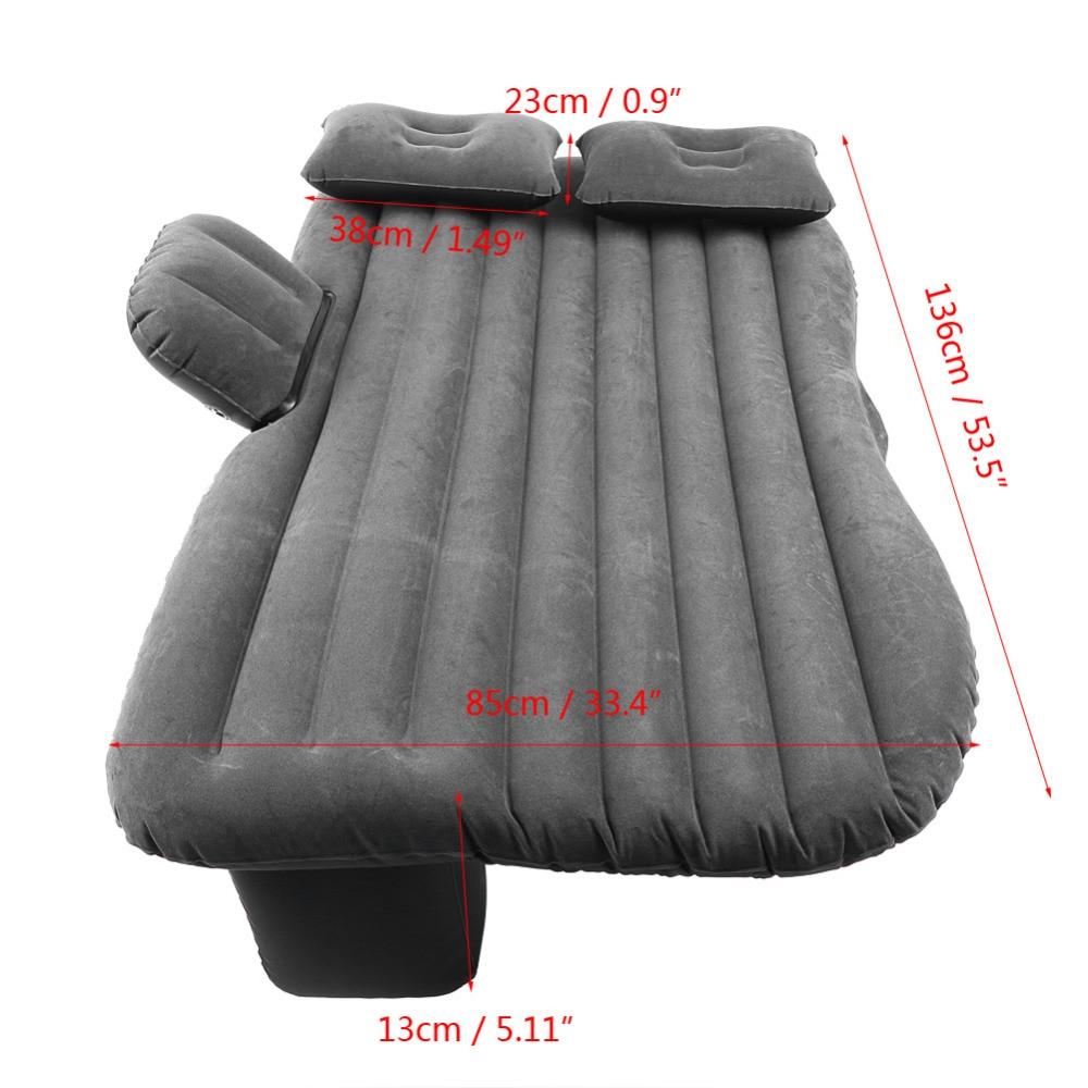 Oshotto Multifunctional Car Travel Bed Mattress with Two Air Pillows, Car Air Pump for All Cars (Grey)