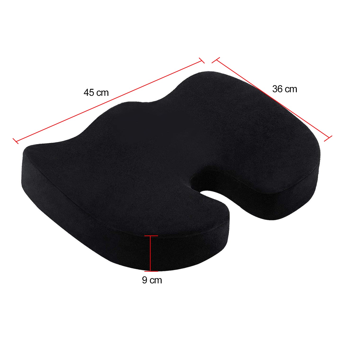 Oshotto Orthopedic Memory Foam Coccyx Seat Cushion for Tailbone, Sciatica Pain Relief Hip Support For Office, Cars, Chair