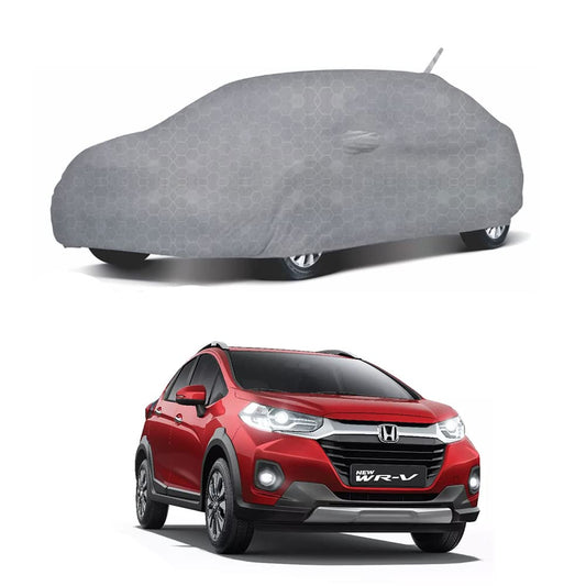 Oshotto 100% Dust Proof, Water Resistant Grey Car Body Cover with Mirror & Antenna Pocket For Honda WR-V