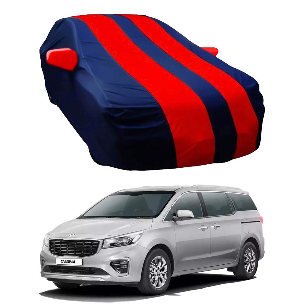 Oshotto Taffeta Car Body Cover with Mirror Pocket For Kia Carnival (Red, Blue)