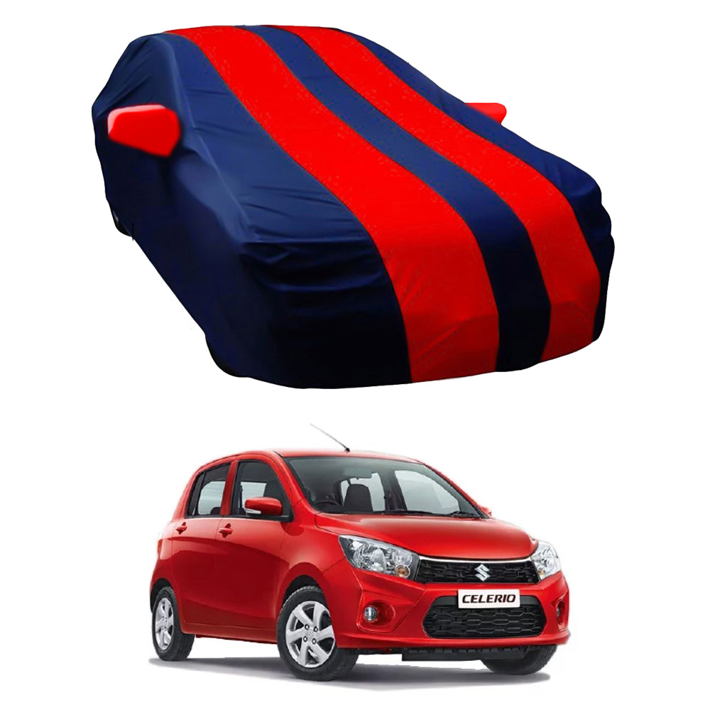 Oshotto Taffeta Car Body Cover with Mirror Pocket For Maruti Suzuki Celerio (Red, Blue)