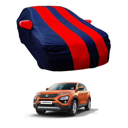 Oshotto Taffeta Car Body Cover with Mirror Pocket For Tata Harrier (Red, Blue)