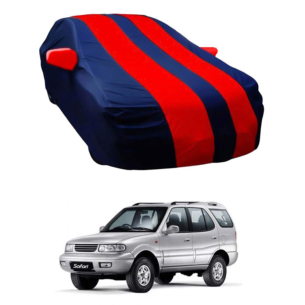 Oshotto Taffeta Car Body Cover with Mirror Pocket For Tata Safari/Storme (Red, Blue)