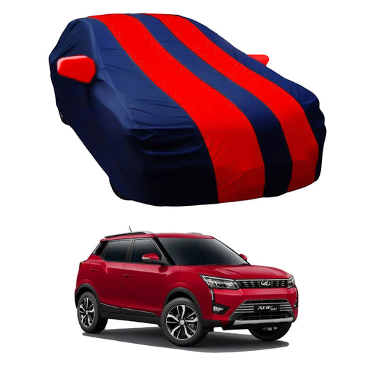 Oshotto Taffeta Car Body Cover with Mirror Pocket For Mahindra XUV 300 (Red, Blue)