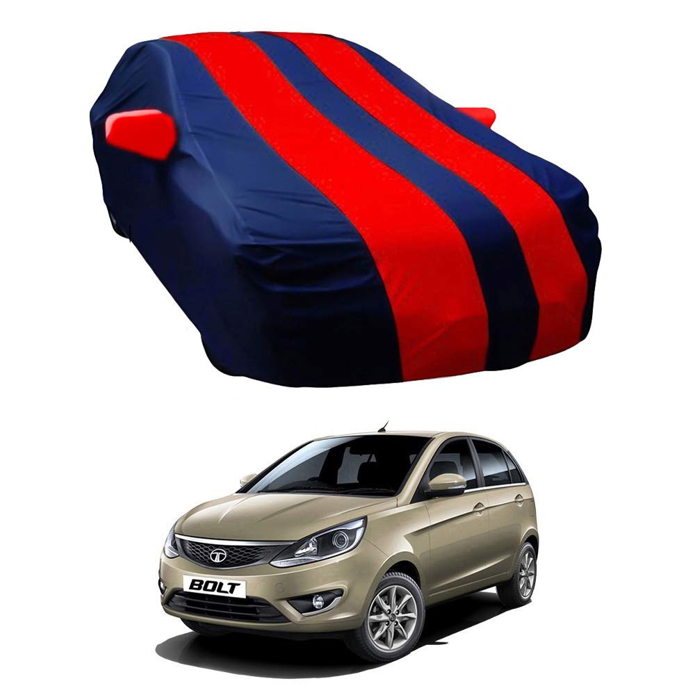 Oshotto Taffeta Car Body Cover with Mirror Pocket For Tata Bolt (Red, Blue)