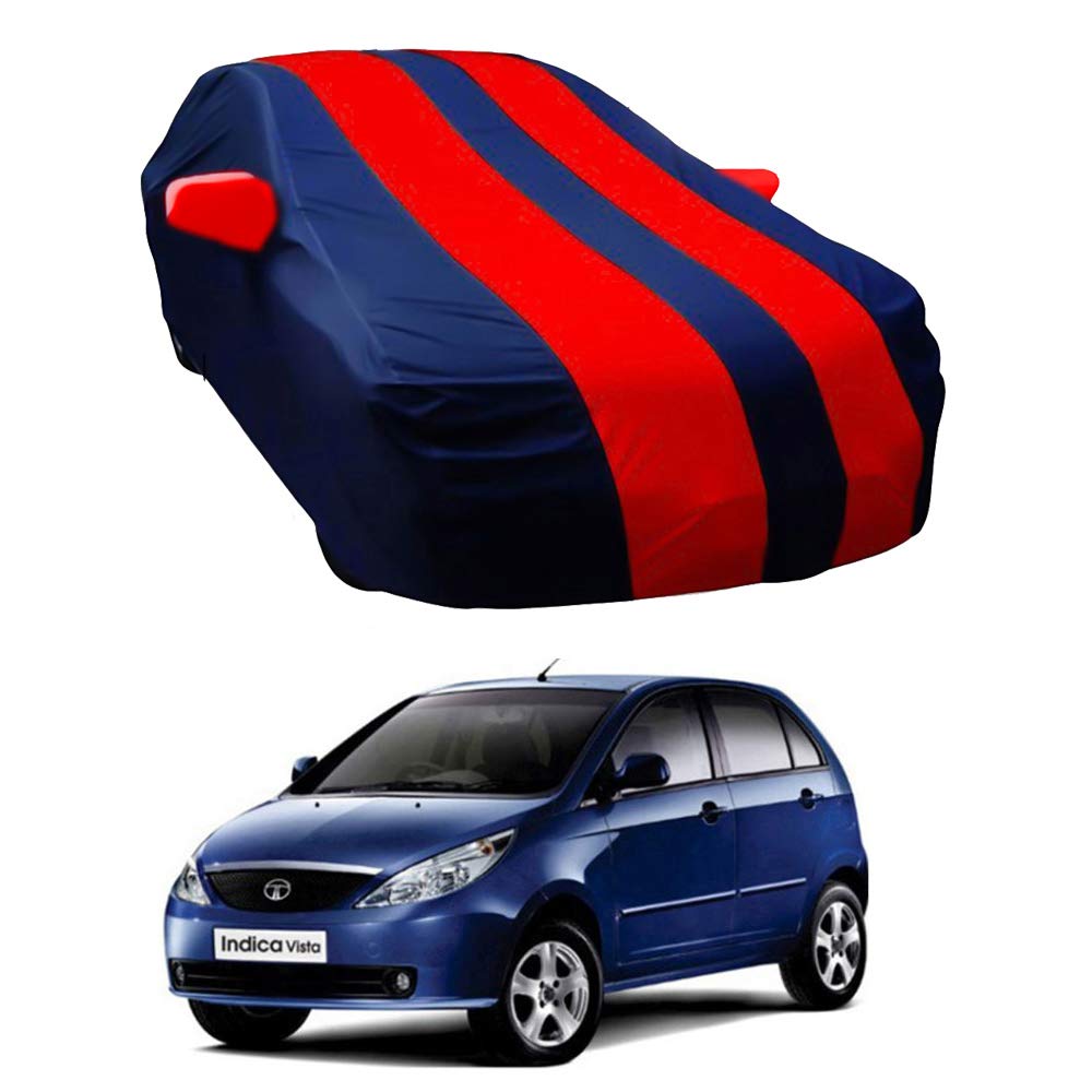 Oshotto Taffeta Car Body Cover with Mirror Pocket For Tata Vista/Bolt (Red, Blue)