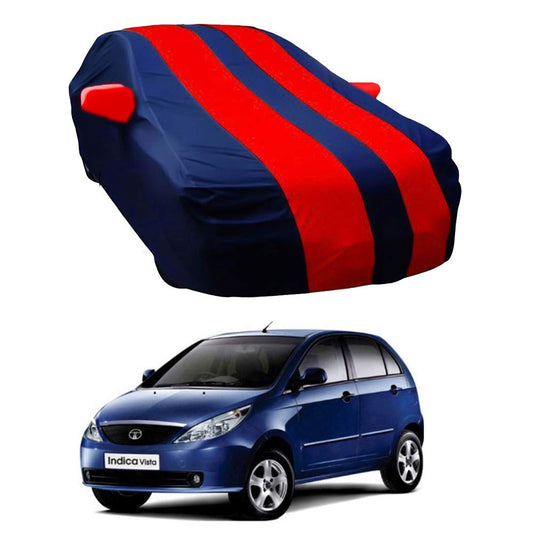 Oshotto Taffeta Car Body Cover with Mirror Pocket For Tata Vista/Bolt (Red, Blue)