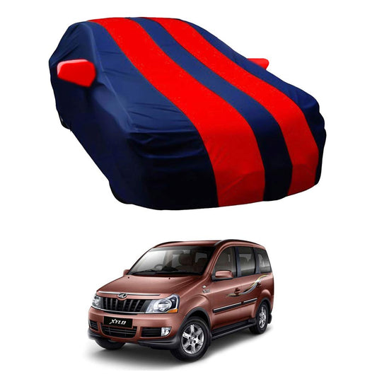 Oshotto Taffeta Car Body Cover with Mirror Pocket For Mahindra Xylo/Quanto (Red, Blue)