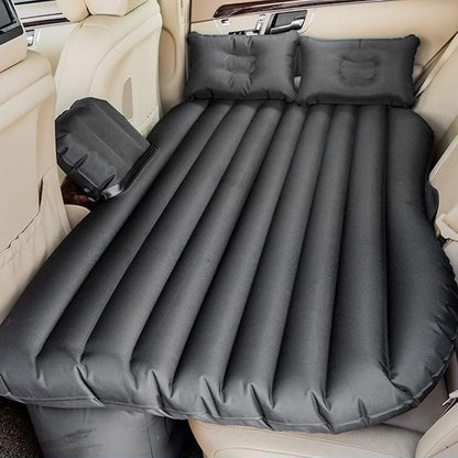 Oshotto Multifunctional Car Travel Inflatable Bed Mattress with Two Air Pillows, Car Air Pump and Repair kit for All Cars (Black)