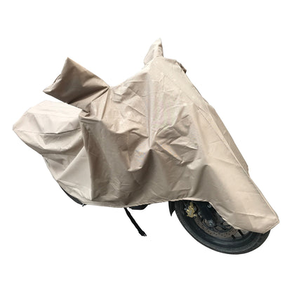 Oshotto Dust and Water Proof Double Mirror Pocket X1 Universal Bike Body Cover (Brown)