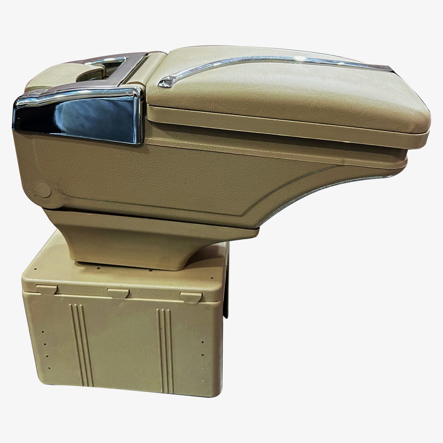 Oshotto PU Leather AR-02 Car Armrest Console Box for All Cars (Beige)