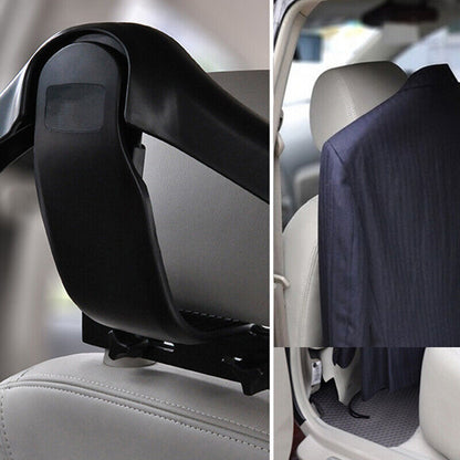 Oshotto CH-04 Detachable Headrest Car Coat Hanger Back Seat Clothes Holder for Suit Coats Blazer Jackets for All Cars (Black)