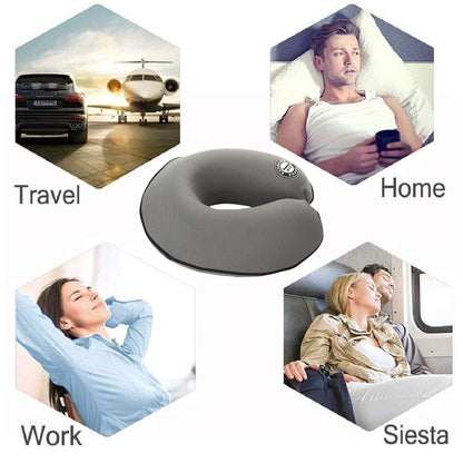 Oshotto U Shape Memory Foam Travel Car Neck Pillow for All Cars (Grey)