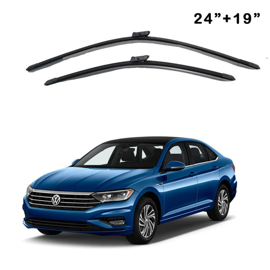 Oshotto Frameless (O.E.M Type) Wiper Blades Compatible with Volkswagen Jetta New (24" / 19")