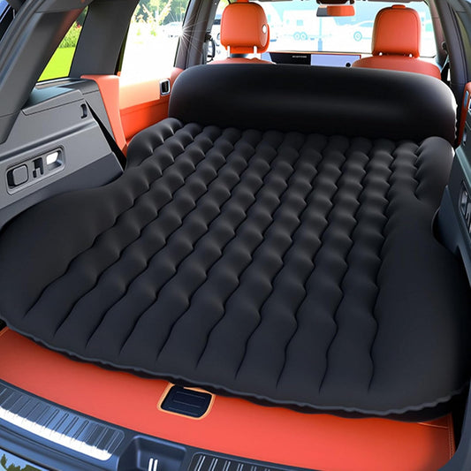 Oshotto Self-Inflating Car Air Mattress for SUV - Thick & Comfortable Trunk Camping Bed, Fits Most SUVs, Trucks | Portable Inflatable Travel Bed for Road Trips & Outdoors | Built-in Pump (Black)