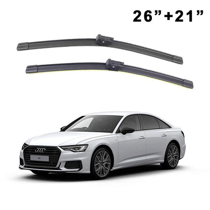 Oshotto Frameless (O.E.M Type) Wiper Blades Compatible with Audi A6 (26" / 21")
