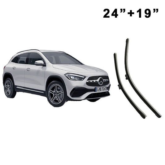 Oshotto Frameless (O.E.M Type) Wiper Blades Compatible with Mercedes Benz GLA Class (24" / 19")