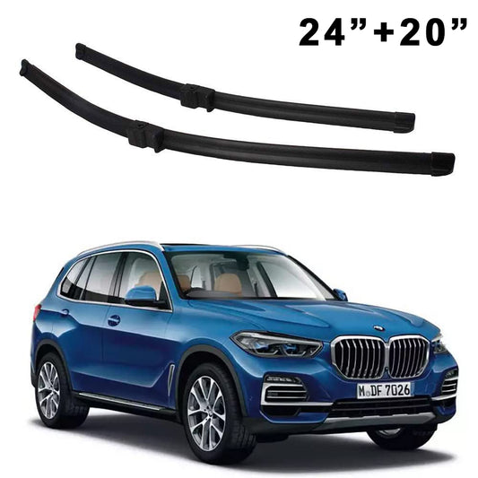 Oshotto Frameless (O.E.M Type) Wiper Blades Compatible with BMW X5 (24" / 20")