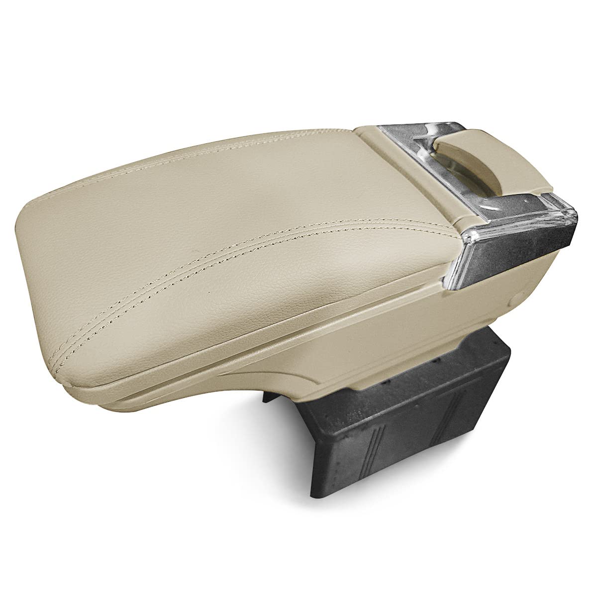 Oshotto PU Leather AR-01 Car Armrest Console Box For All Cars - Beige