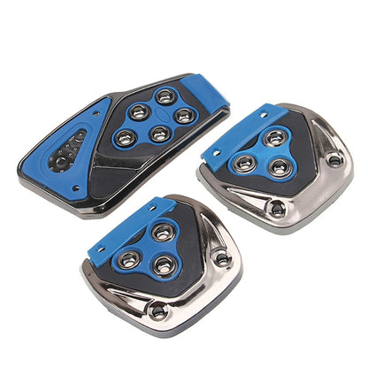 Oshotto 3 Pcs Non-Slip Manual CS-375 Car Pedals kit Pad Covers Set for All Cars (Blue)