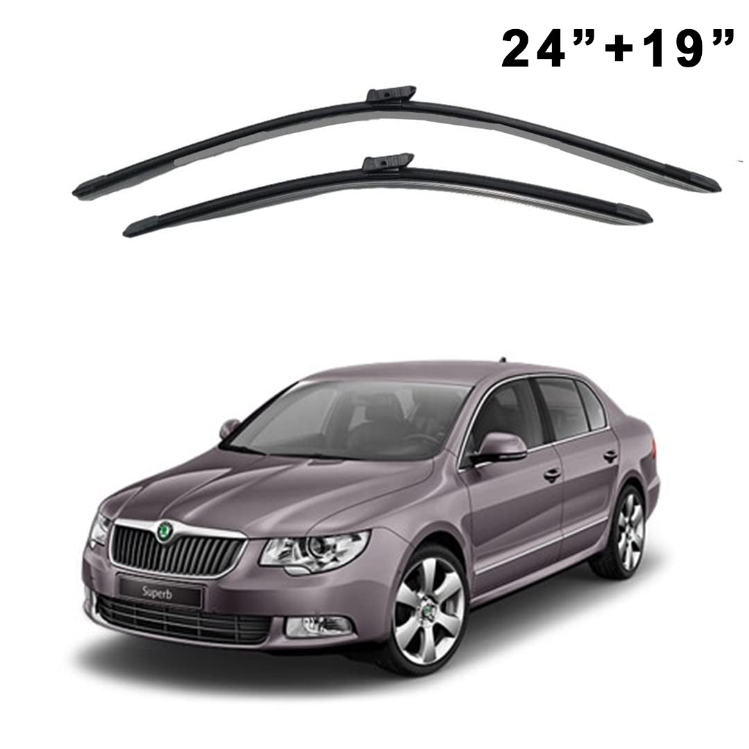 Oshotto Frameless (O.E.M Type) Wiper Blades Compatible with Skoda Superb Old (24" / 19")