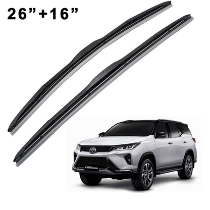 Oshotto Frameless (O.E.M Type) Wiper Blades Compatible with New Toyota Fortuner (22" / 16")