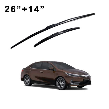 Oshotto Frameless (O.E.M Type) Wiper Blades Compatible with Toyota Altis(26"/14")