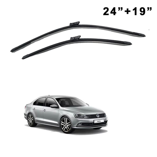 Oshotto Frameless (O.E.M Type) Wiper Blades Compatible with Volkswagen Jetta(24"/19")