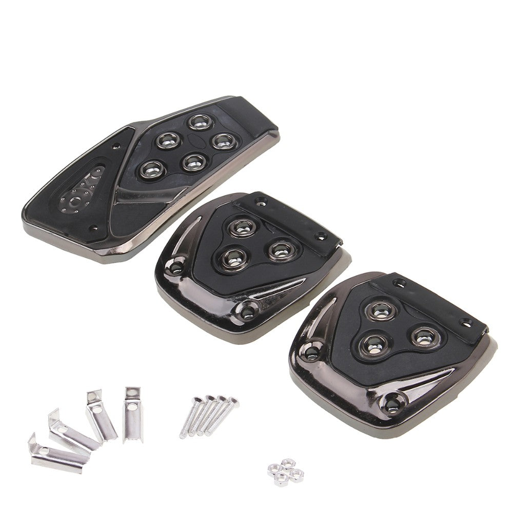 Oshotto 3 Pcs Non-Slip Manual CS-375 Car Pedals kit Pad Covers Set for All Cars (Black)