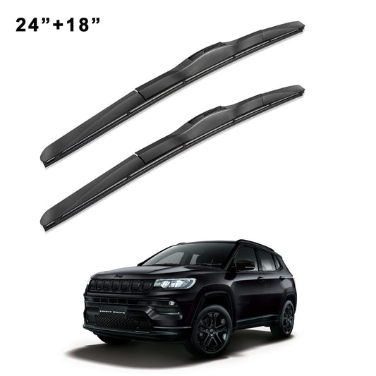 Oshotto Frameless (O.E.M Type) Wiper Blades Compatible with Jeep Compass (24" / 18")