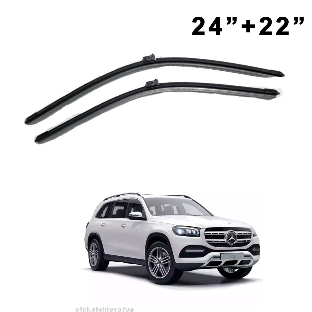 Oshotto Frameless (O.E.M Type) Wiper Blades Compatible with Mercedes Benz GLS (24"/22")