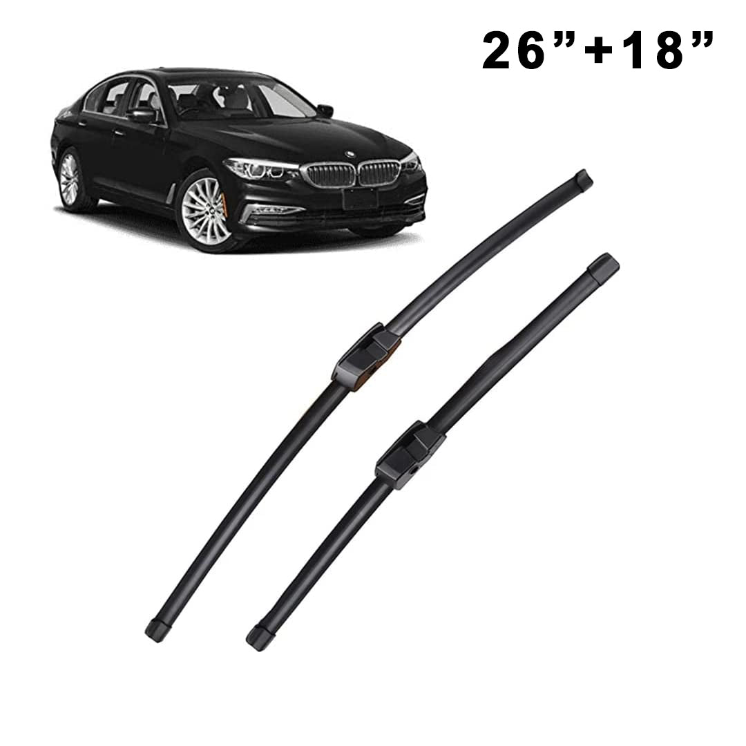 Oshotto Frameless (O.E.M Type) Wiper Blades Compatible with BMW 5 Series (26" / 18")