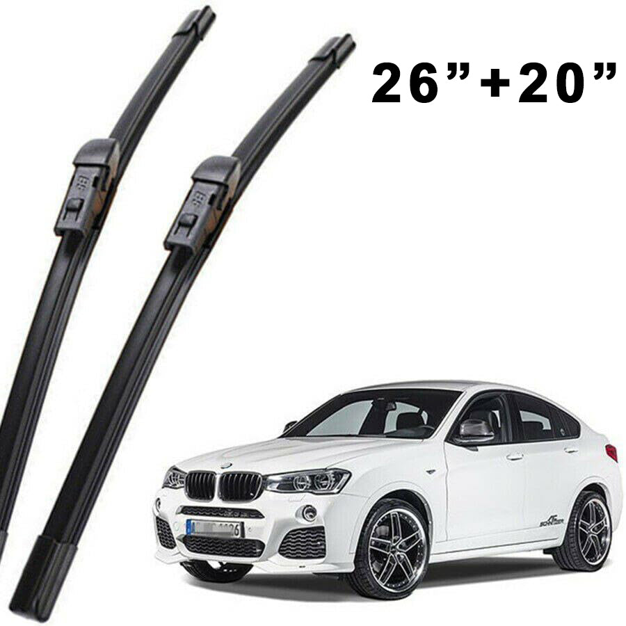 Oshotto Frameless (O.E.M Type) Wiper Blades Compatible with BMW X4 (26" / 20")