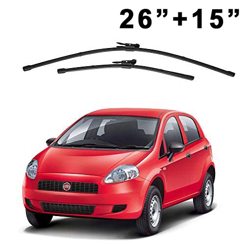 Oshotto Frameless (O.E.M Type) Wiper Blades Compatible with Fiat Punto (26" / 15")