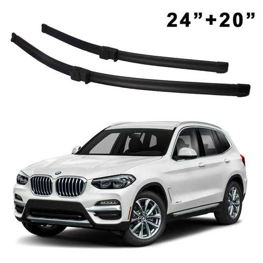 Oshotto Frameless (O.E.M Type) Wiper Blades Compatible with BMW X3 (2010-2017) (24" / 20")