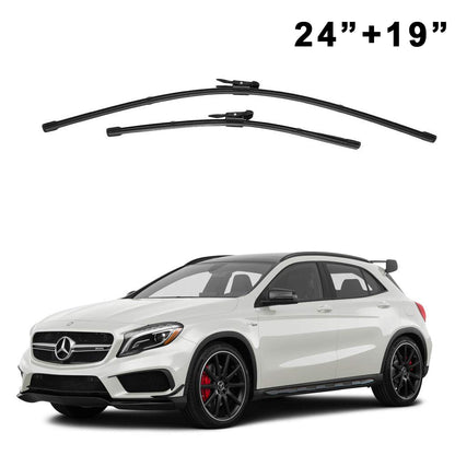 Oshotto Frameless (O.E.M Type) Wiper Blades Compatible with Mercedes Benz GLA 45 AMG (24" / 19")