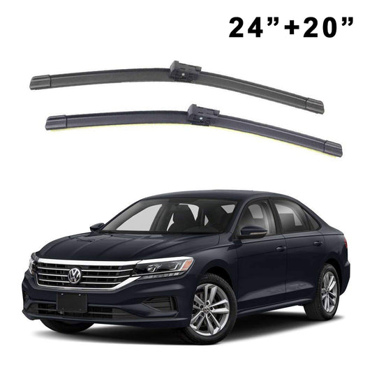 Oshotto Frameless (O.E.M Type) Wiper Blades Compatible with Volkswagen Passat (24" / 20")