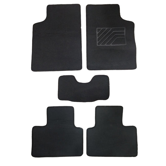 Oshotto/Matcon Carpet Foot mat Universal for All Cars (Set of 5, Black)