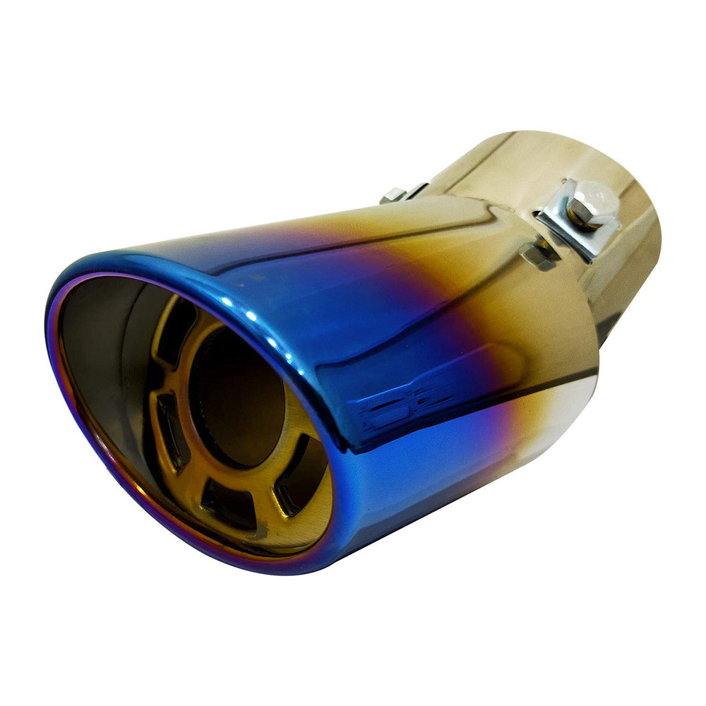 Oshotto Stainless Steel SS-008 Car Exhaust Muffler Silencer Cover (Multicolor)