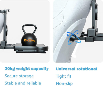 Oshotto (FT-10) Multifunctional Car Backseat Laptop and Food Tray Desk with Phone Holder, Cup Holder & Storage Drawers – Adjustable Foldable Car Table for Work, Travel & Dining