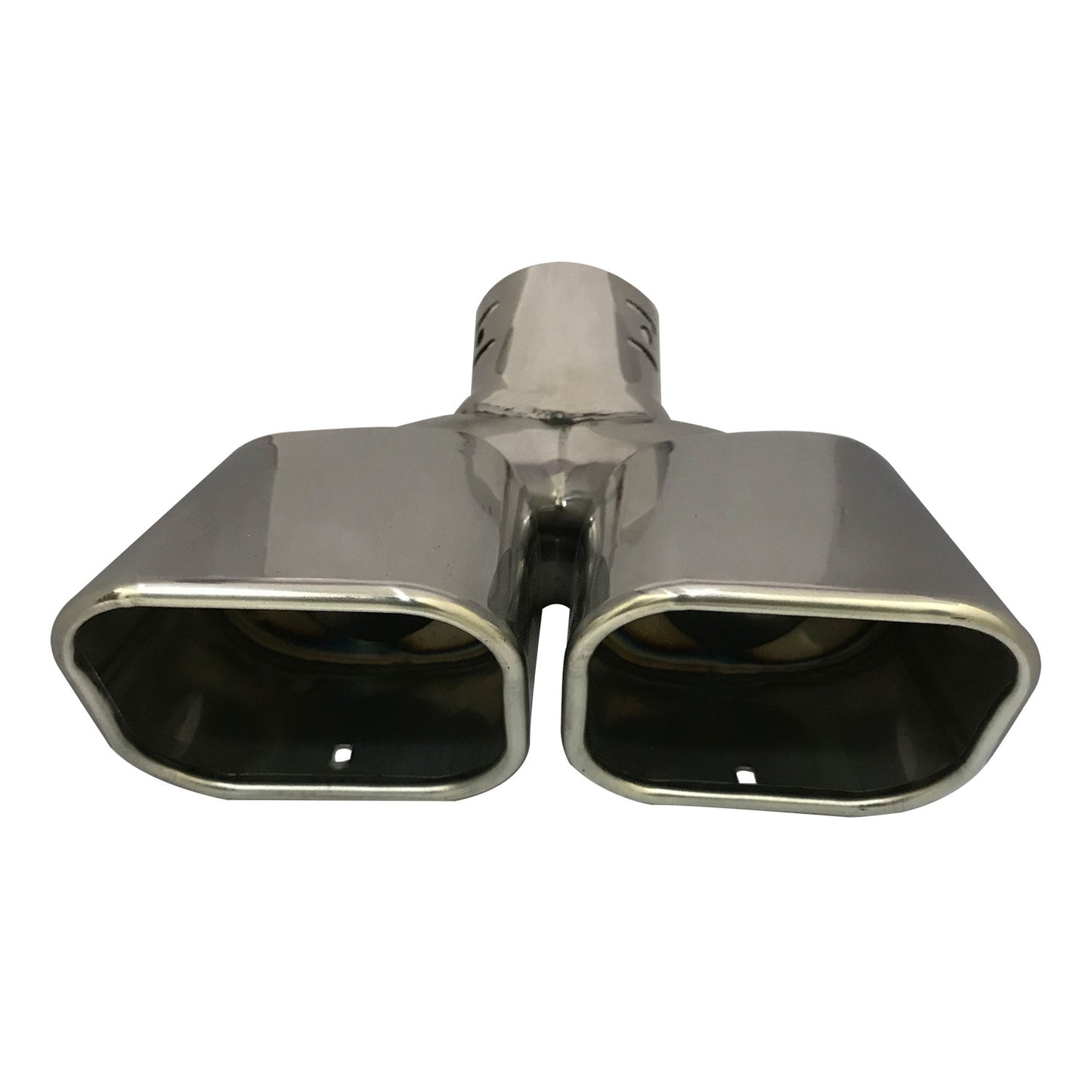 Oshotto Stainless Steel SS-016 Dual Pipe Car Exhaust Muffler Silencer Cover Universal for All Cars (Chrome)