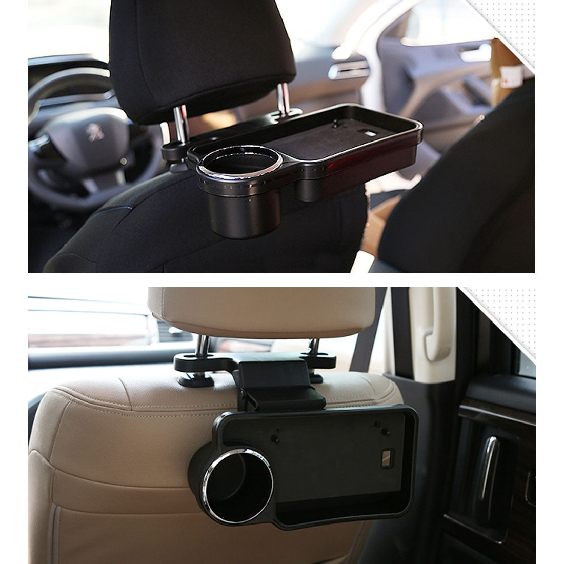 Oshotto (FT-04) Foldable Car Auto Headrest Rear Back Seat Table Drink