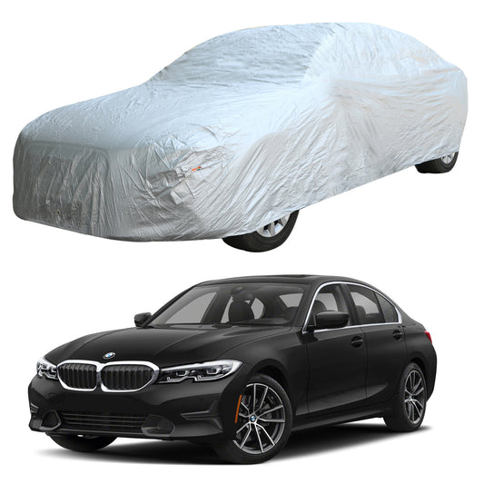 Oshotto Silvertech Car Body Cover (Without Mirror Pocket) For BMW 3 Series 2020-2023 - Silver