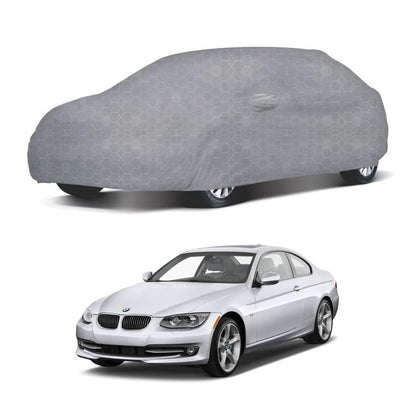 Oshotto 100% Dust Proof, Water Resistant Grey Car Body Cover with Mirror Pocket For BMW 3 Series