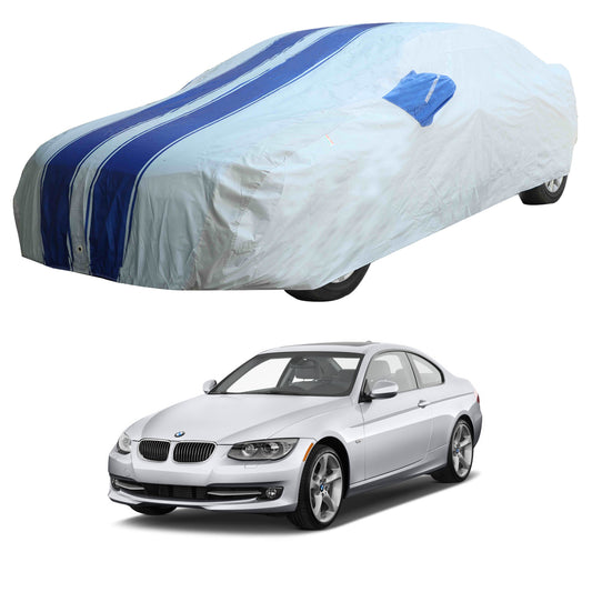 Oshotto 100% Blue dustproof and Water Resistant Car Body Cover with Mirror Pockets For BMW 3 Series