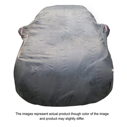 Oshotto 100% Dust Proof, Water Resistant Grey Car Body Cover with Mirror Pocket For Volkswagen Polo