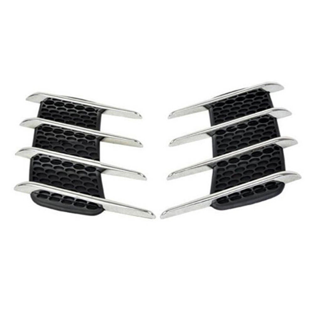 Oshotto 2Pcs OB-514 Car Decorative Electroplate Air Flow Intake Scoop Turbo Bonnet Vent Hood For All Cars