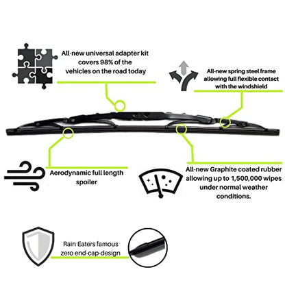 Oshotto Frameless (O.E.M Type) Wiper Blades Compatible with Volkswagen Polo (24"/16")