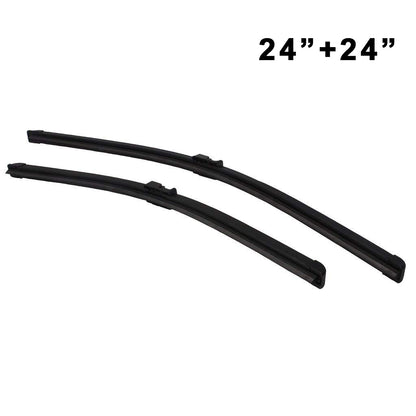 Oshotto Frameless (O.E.M Type) Wiper Blades Compatible with Mercedes Benz CL-204 (2010-2015) (24" / 24")