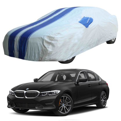 Oshotto 100% Blue dustproof and Water Resistant Car Body Cover with Mirror Pockets For BMW 3 Series 2020-2023